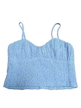 Princess Polly Smocked Crop Tank Top Women's Size 10 FLAW